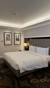 elegant hotel room interior with modern decor