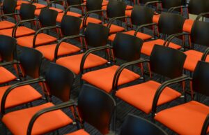 photo of orange chairs